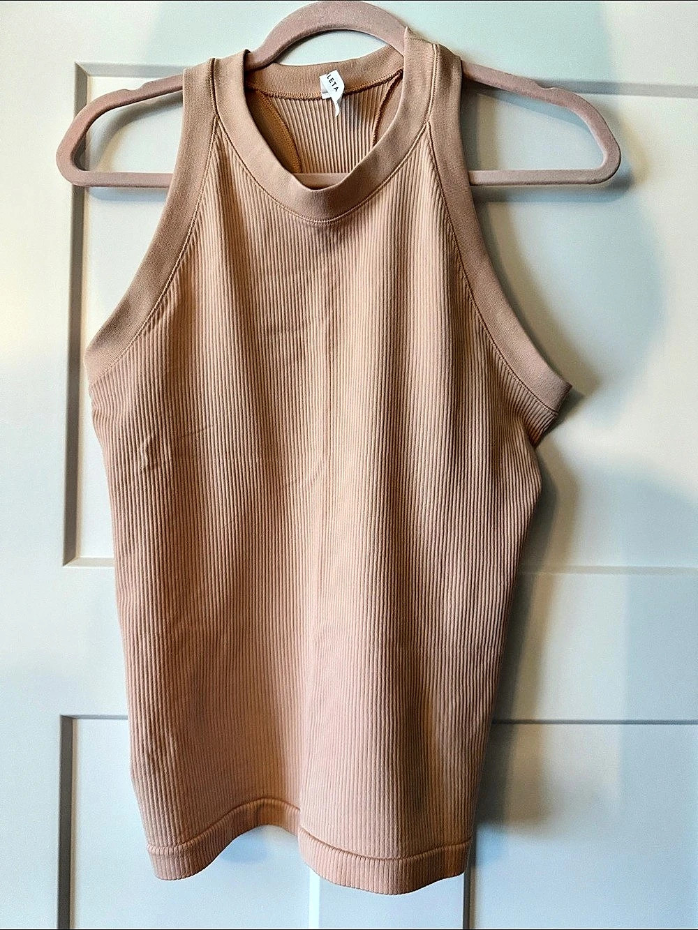 Athleta Ribbed Tank Top in Pink XL Like New